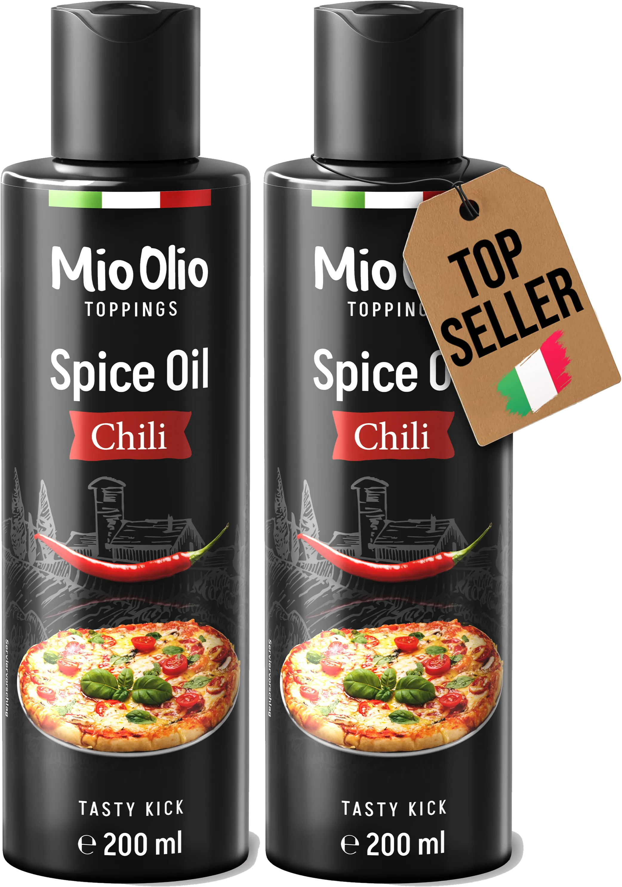 MioOlio Chiliöl 2 × 200 ml italienisches Gewürzöl im Vorteilspack